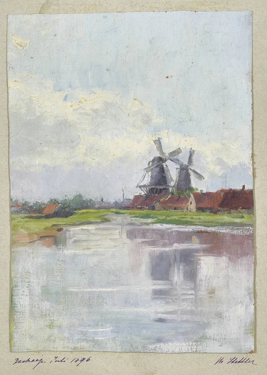 Canale con mulini a vento vicino a Boskoop, 1896